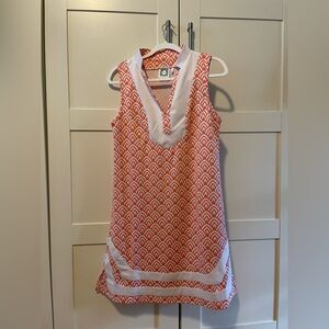 vfish NWOT Orange and White Patterned Dress